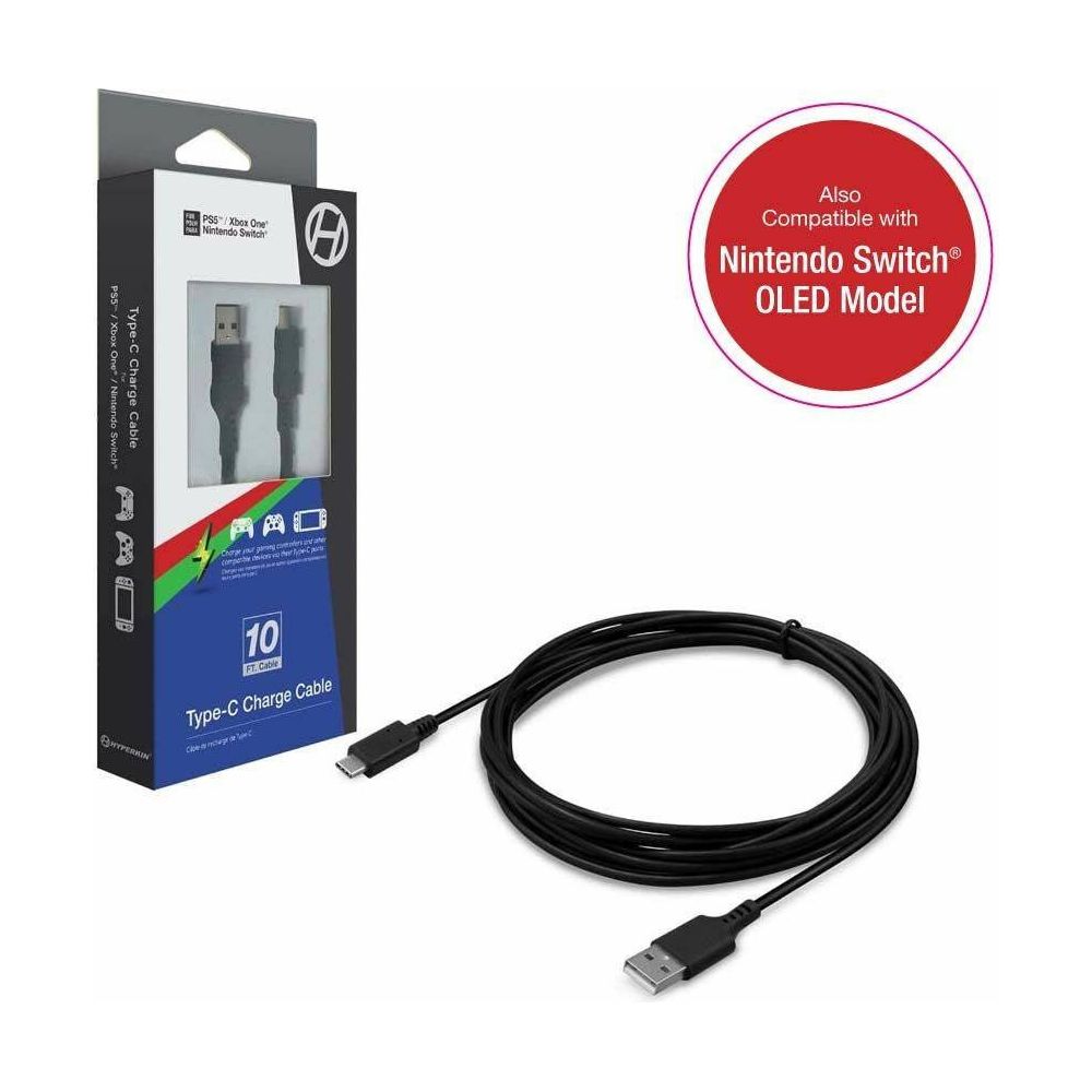 Type-C Charge Cable Compatible With PS5 / Xbox Series X® / Nintendo Switch® (Hyperkin) (Online Order Only)