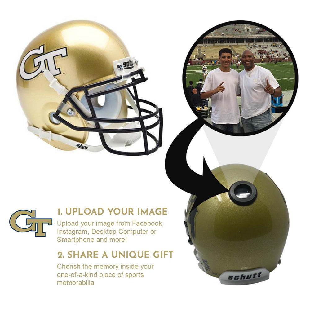 Georgia Tech Yellow Jackets College Football Collectible Mini Helmet - Picture Inside - FANZ Collectibles (Online Order Only) (ONLINE ORDER ONLY)