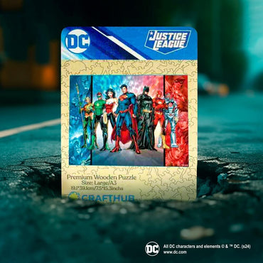 Justice League Hero Team-Up Wooden Jigsaw Puzzle (Online Order Only)
