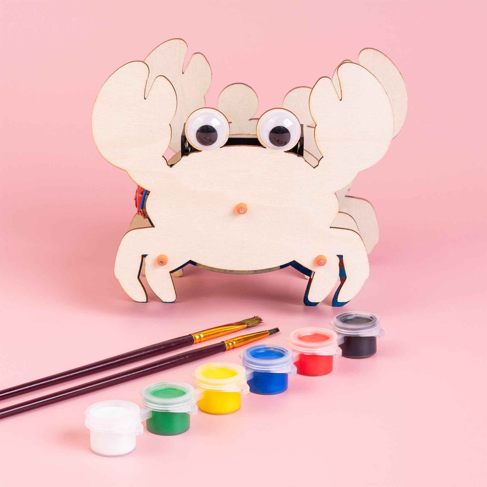 Sound-Activated Walking Crab STEM Kit – Build, Paint & Watch It Walk (ONLINE ORDER ONLY)