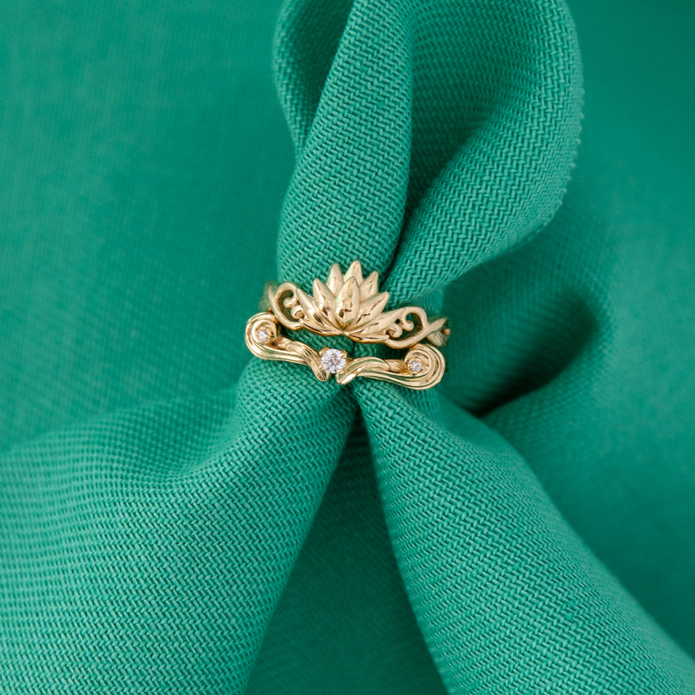 Disney X RockLove DISNEY ALADDIN Jasmine Lotus Stacker Rings (ONLINE ORDER ONLY)