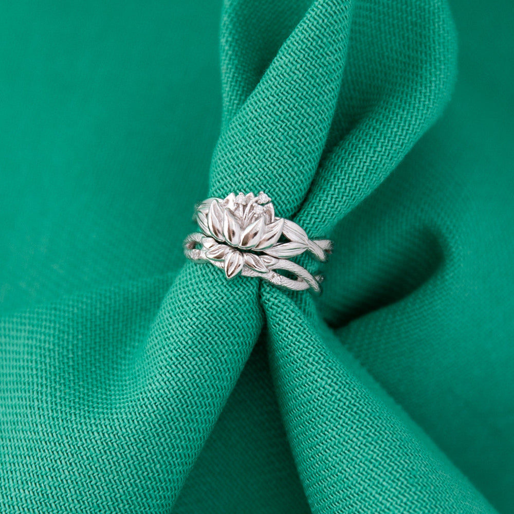 Disney X RockLove DISNEY THE PRINCESS AND THE FROG Tiana Water Lily Stacker Rings (ONLINE ORDER ONLY)