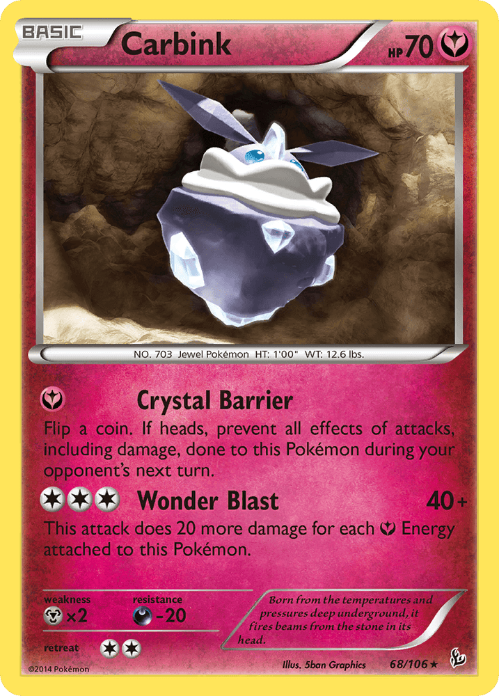 Carbink (68/106) (Theme Deck Exclusive) [XY: Flashfire] (Online Only)