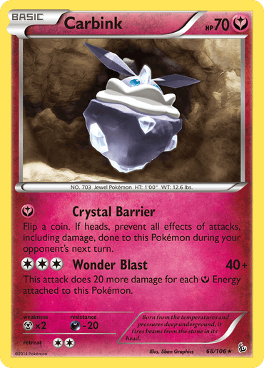 Carbink (68/106) (Theme Deck Exclusive) [XY: Flashfire] (Online Only)