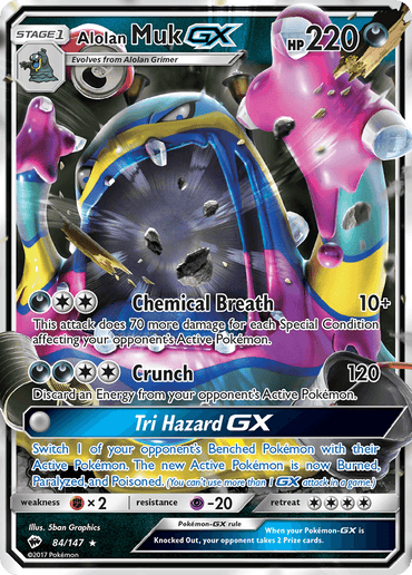 Alolan Muk GX (84/147) [Sun & Moon: Burning Shadows] (Online Only)
