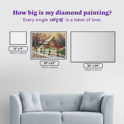 Diamond Art Club – Marianne’s Winter Hideaway Diamond Painting (Square Drill, 29" x 22") (ONLINE ORDER ONLY)