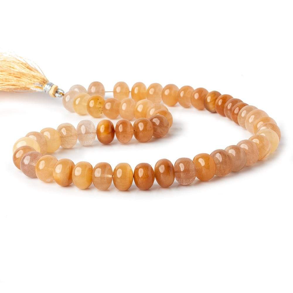 10-10.5mm Shaded Rutilated Quartz plain rondelle beads 16 inch 55pcs  A (ONLINE ORDER ONLY)