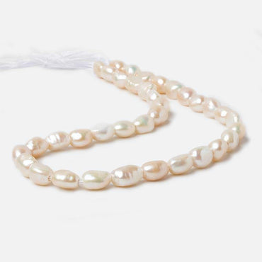 10mm - 12mm Light Peach Large Hole Baroque Straight Drilled Freshwater Pearl, 15 inch, 36 pieces (ONLINE ORDER ONLY)