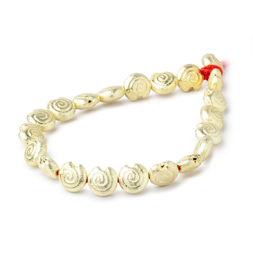 10mm 14kt Gold plated Copper Spiral Beads 8 inch 21 pieces (ONLINE ORDER ONLY)