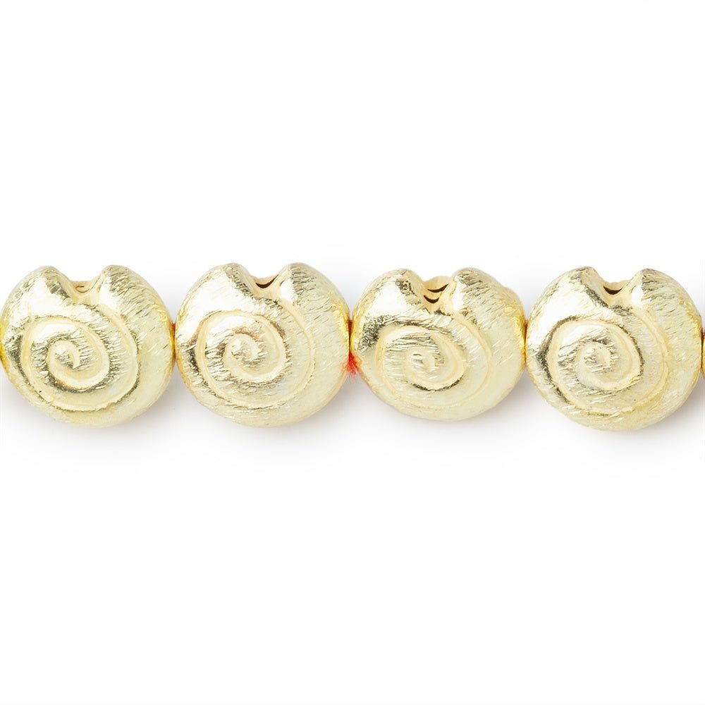 10mm 14kt Gold plated Copper Spiral Beads 8 inch 21 pieces (ONLINE ORDER ONLY)