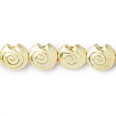 10mm 14kt Gold plated Copper Spiral Beads 8 inch 21 pieces (ONLINE ORDER ONLY)