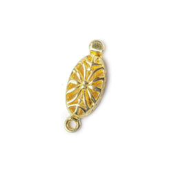 10mm 22kt Gold plated Box Clasp Oval Filigree Floral 1 piece (ONLINE ORDER ONLY)