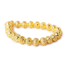 10mm 22kt Gold plated Copper Bali Round Bead Caps 8 inch 46 beads (ONLINE ORDER ONLY)