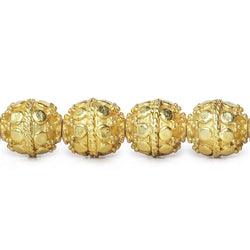 10mm 22kt Gold Plated Copper Bead Round Dots 8 inch 18 pieces (ONLINE ORDER ONLY)