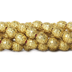 10mm 22kt Gold Plated Copper Bead Round Dots 8 inch 18 pieces (ONLINE ORDER ONLY)