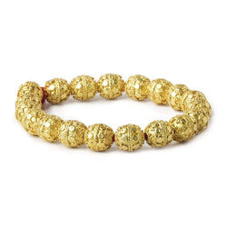 10mm 22kt Gold Plated Copper Bead Round Dots 8 inch 18 pieces (ONLINE ORDER ONLY)