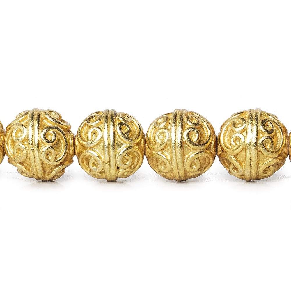 10mm 22kt Gold Plated Copper Bead Round Simple Circle 8 inch 20 pieces (ONLINE ORDER ONLY)