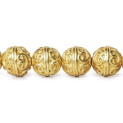 10mm 22kt Gold Plated Copper Bead Round Simple Circle 8 inch 20 pieces (ONLINE ORDER ONLY)