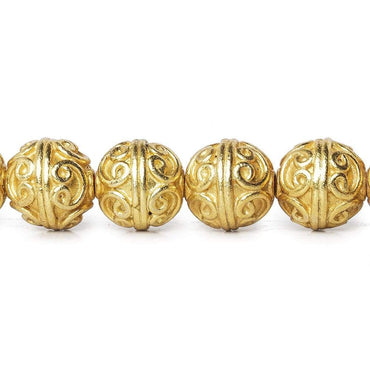 10mm 22kt Gold Plated Copper Bead Round Simple Circle 8 inch 20 pieces (ONLINE ORDER ONLY)