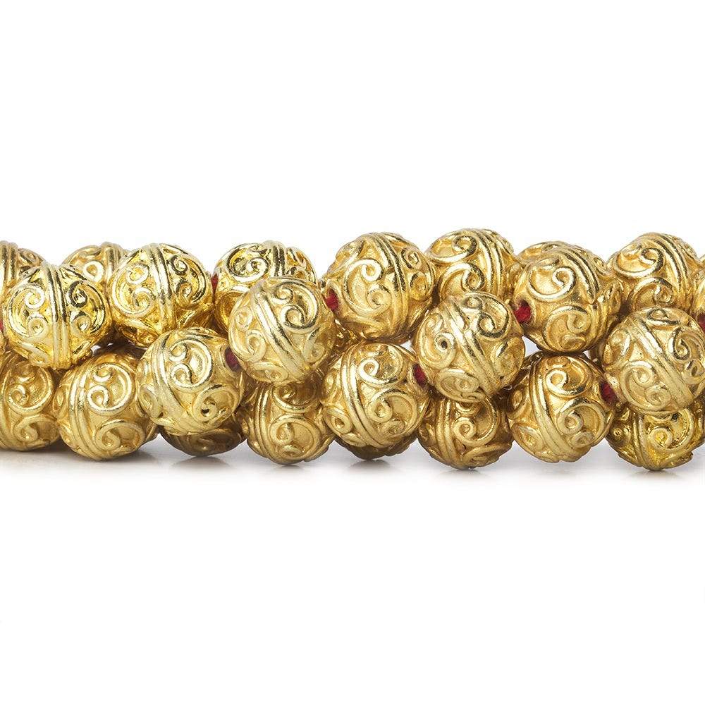 10mm 22kt Gold Plated Copper Bead Round Simple Circle 8 inch 20 pieces (ONLINE ORDER ONLY)