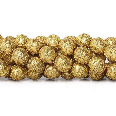 10mm 22kt Gold Plated Copper Bead Roval Victorian Swag 8 inch 18 pieces (ONLINE ORDER ONLY)