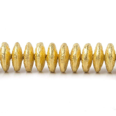 10mm 22kt Gold Plated Copper Disc with Crosshatch Pattern 8 inch 52 pieces (ONLINE ORDER ONLY)