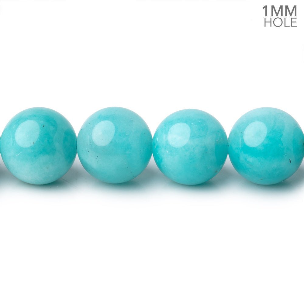 10mm Amazonite Plain Round Beads 16 inch 40 pieces AA 1mm hole (ONLINE ORDER ONLY)