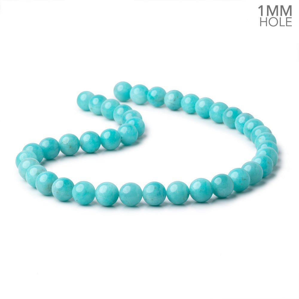 10mm Amazonite Plain Round Beads 16 inch 40 pieces AA 1mm hole (ONLINE ORDER ONLY)
