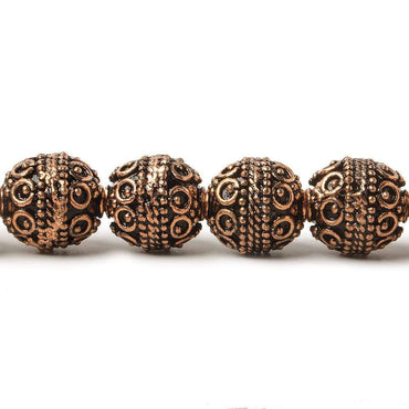 10mm Antiqued Copper Beads Roval Persian 8 inch 19 pcs (ONLINE ORDER ONLY)
