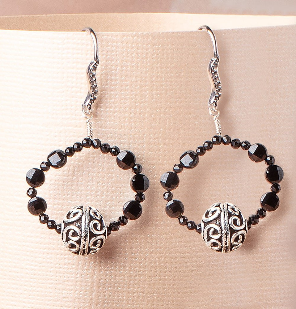 10mm Antiqued Silver Plated Copper Simple Scroll Round Set of 4 Beads (ONLINE ORDER ONLY)