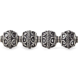 10mm Antiqued Sterling Silver Plated Copper Bead Roval, Simple Arch 8 inch 20 pcs (ONLINE ORDER ONLY)