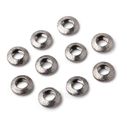 10mm Black Gold Plated Copper Brushed Disc Large Hole Beads Set of 10 pieces (ONLINE ORDER ONLY)