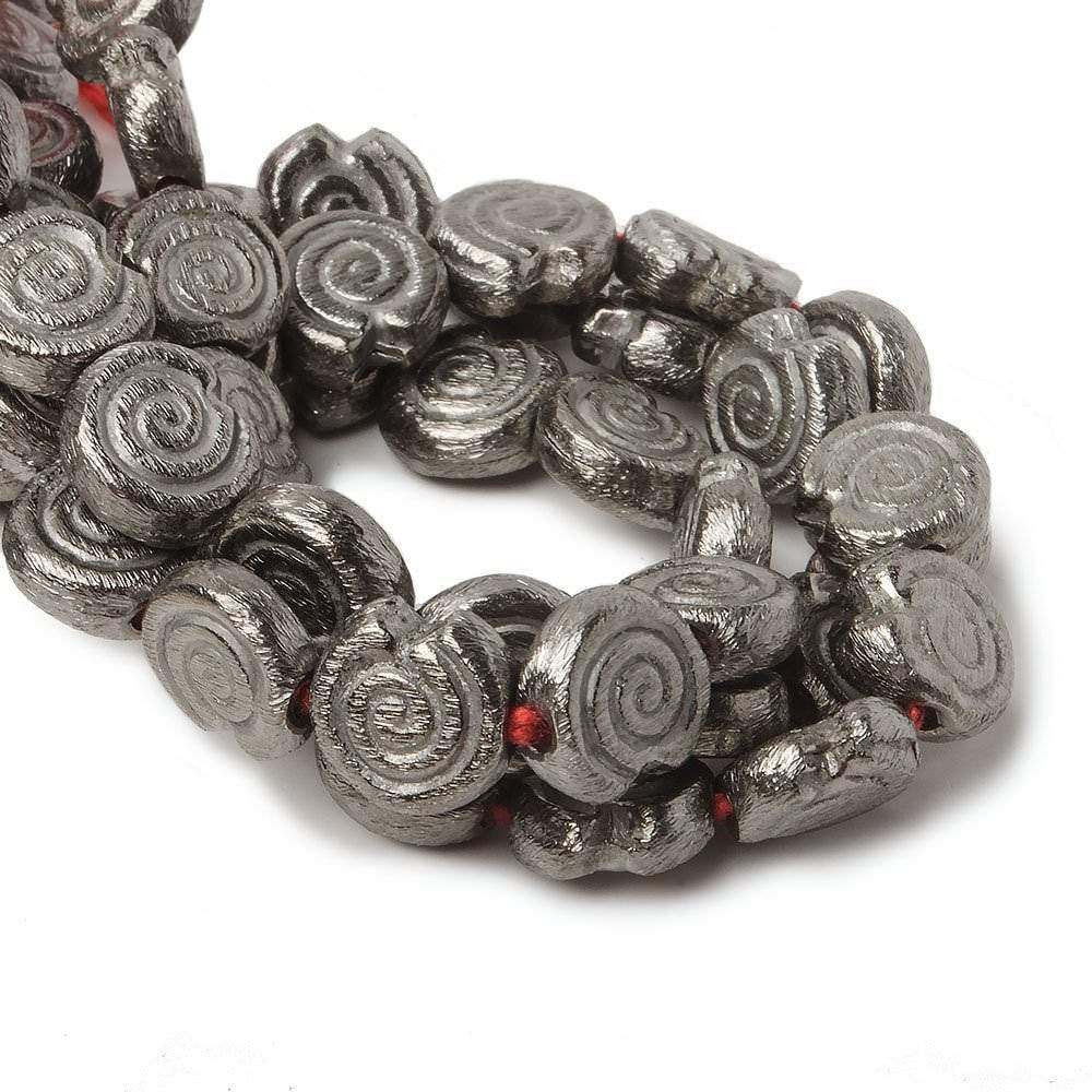 10mm Black Gold plated Copper brushed Spiral Beads 8 inch 21 pieces (ONLINE ORDER ONLY)