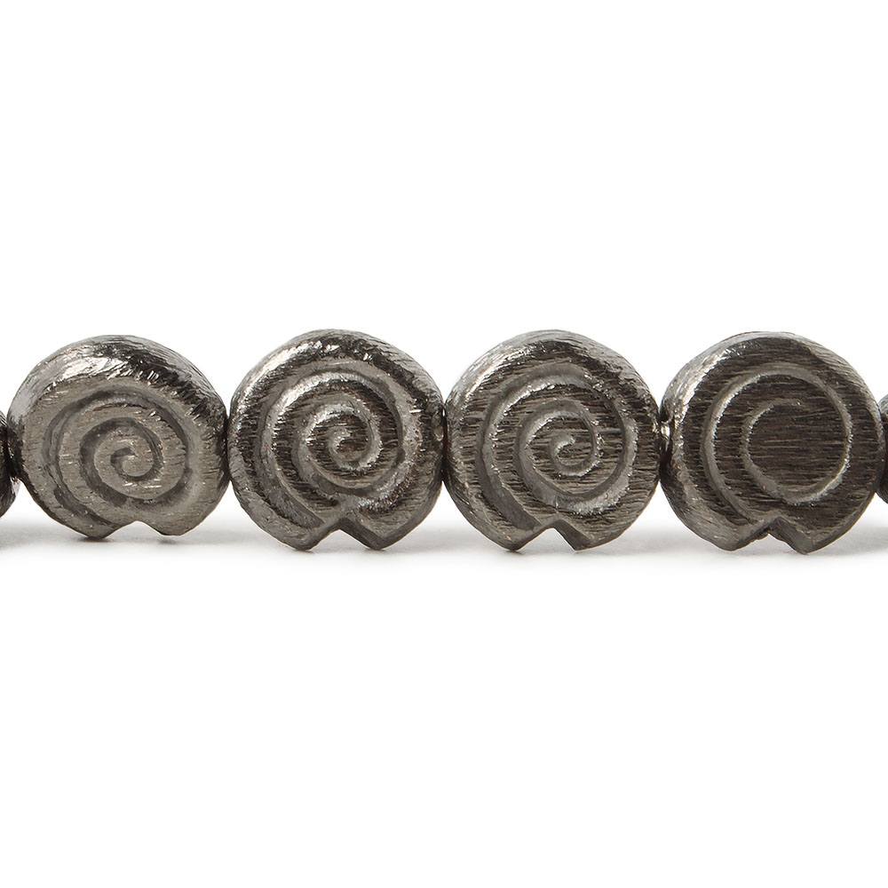 10mm Black Gold plated Copper brushed Spiral Beads 8 inch 21 pieces (ONLINE ORDER ONLY)