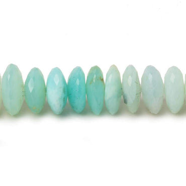 10mm Blue Peruvian Opal German Faceted Rondelle Beads 15 inch 108 beads AA (ONLINE ORDER ONLY)