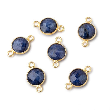 10mm Blue sapphire Vermeil Coin Bezel (ONLINE ORDER ONLY)