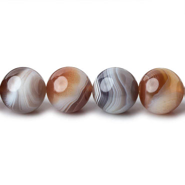 10mm Botswana Agate plain round beads 16 inch 39 pieces AAA (ONLINE ORDER ONLY)