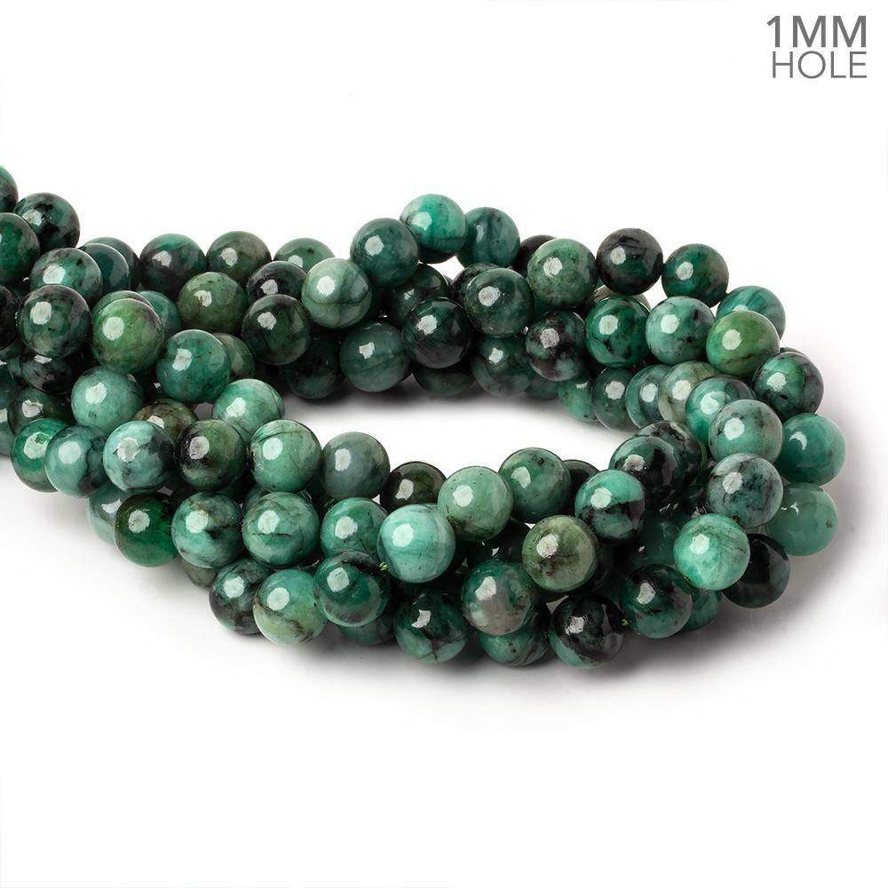 10mm Brazilian Emerald Plain Round Beads 16 inch 43 pieces 1mm Hole (ONLINE ORDER ONLY)