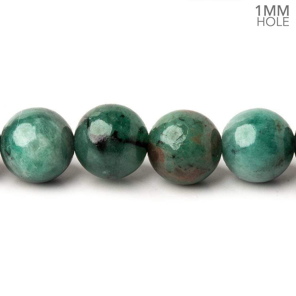 10mm Brazilian Emerald Plain Round Beads 16 inch 43 pieces 1mm Hole (ONLINE ORDER ONLY)