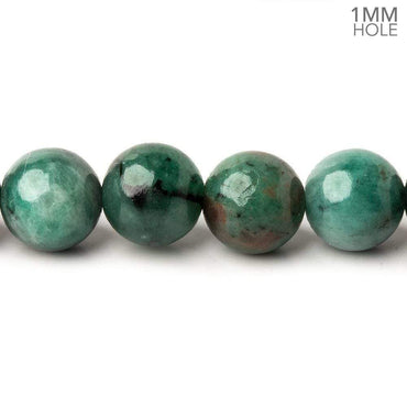 10mm Brazilian Emerald Plain Round Beads 16 inch 43 pieces 1mm Hole (ONLINE ORDER ONLY)