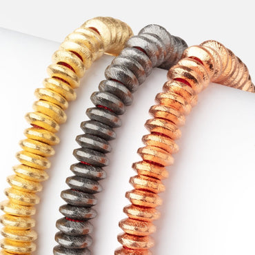 10mm Brushed Large Hole Disc Beads (ONLINE ORDER ONLY)