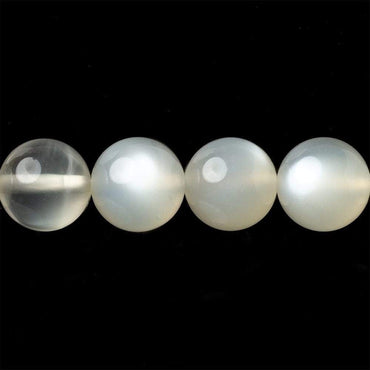 10mm Ceylon Off White Moonstone Plain Rounds 16 inch 41 beads AA (ONLINE ORDER ONLY)