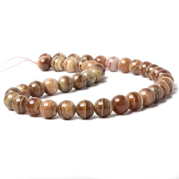 10mm Chocolate Brown Rhodochrosite plain round beads 15.5 inch 40 pieces (ONLINE ORDER ONLY)