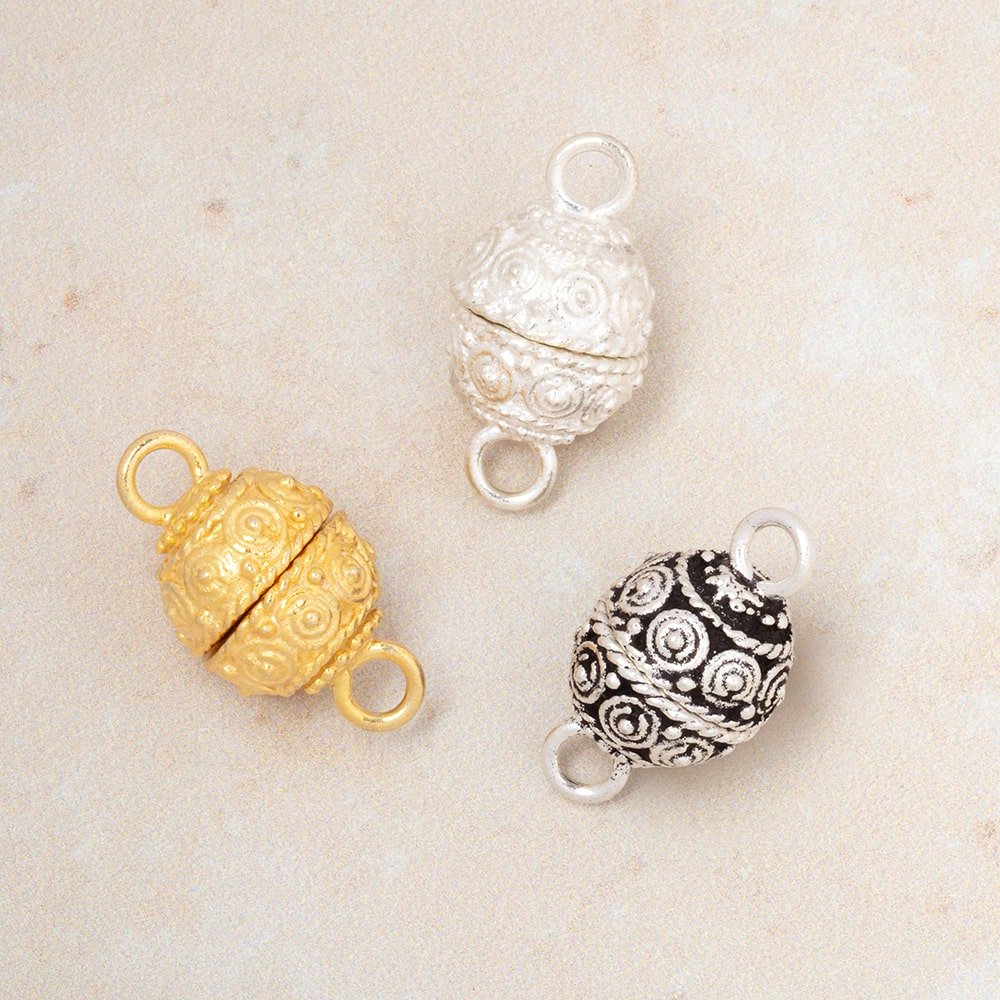 10mm Concentric Dot Design Magnetic Clasp 1 piece (ONLINE ORDER ONLY)