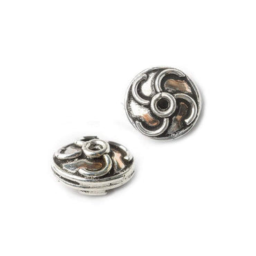10mm Copper and Sterling Silver Disc with Pinwheel 2 beads (ONLINE ORDER ONLY)