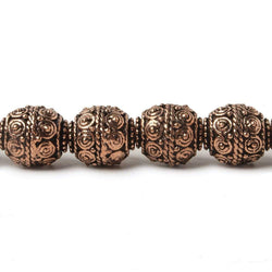 10mm Copper Bead Bead Round Concentric Circles 8 inch 18 pcs (ONLINE ORDER ONLY)