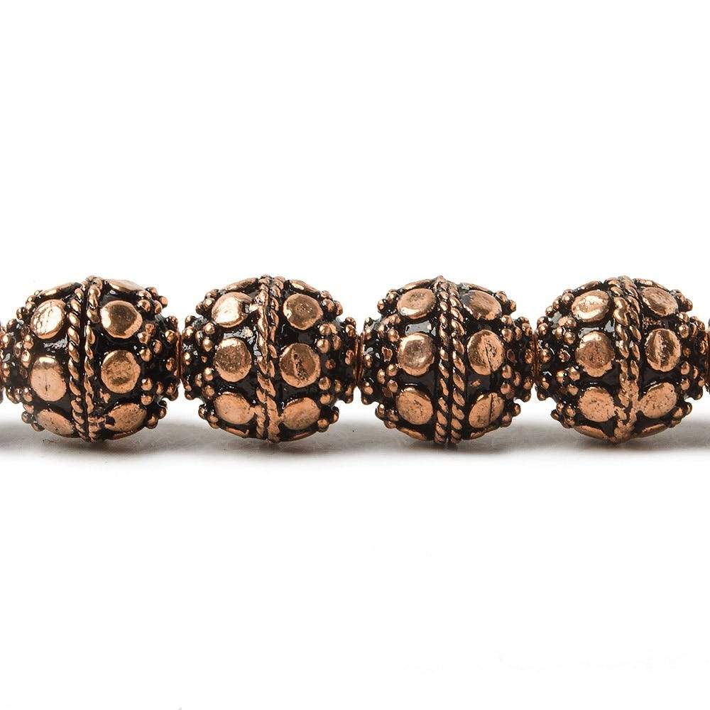 10mm Copper Bead Bead Round Dots 8 inch 18 pcs (ONLINE ORDER ONLY)