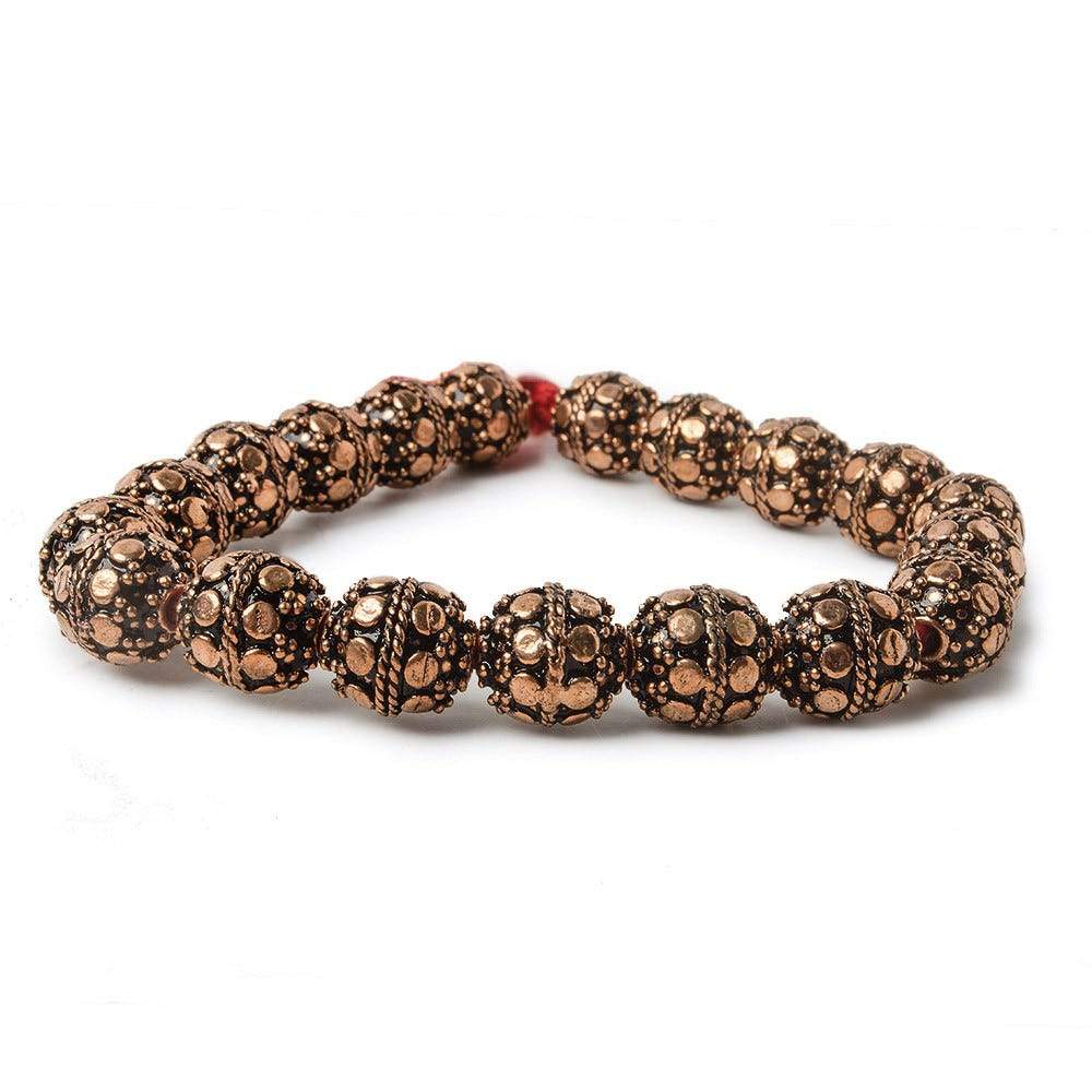 10mm Copper Bead Bead Round Dots 8 inch 18 pcs (ONLINE ORDER ONLY)