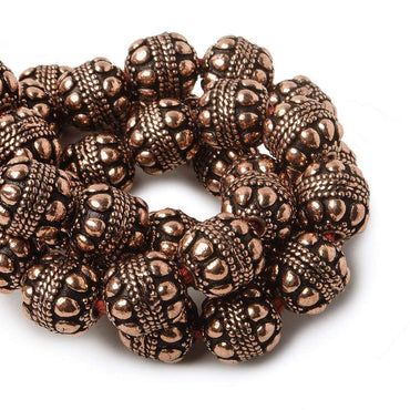 10mm Copper Bead Bead Round Dots and Rope center 8 inch 18 pcs (ONLINE ORDER ONLY)
