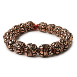 10mm Copper Bead Bead Round Dots and Rope center 8 inch 18 pcs (ONLINE ORDER ONLY)